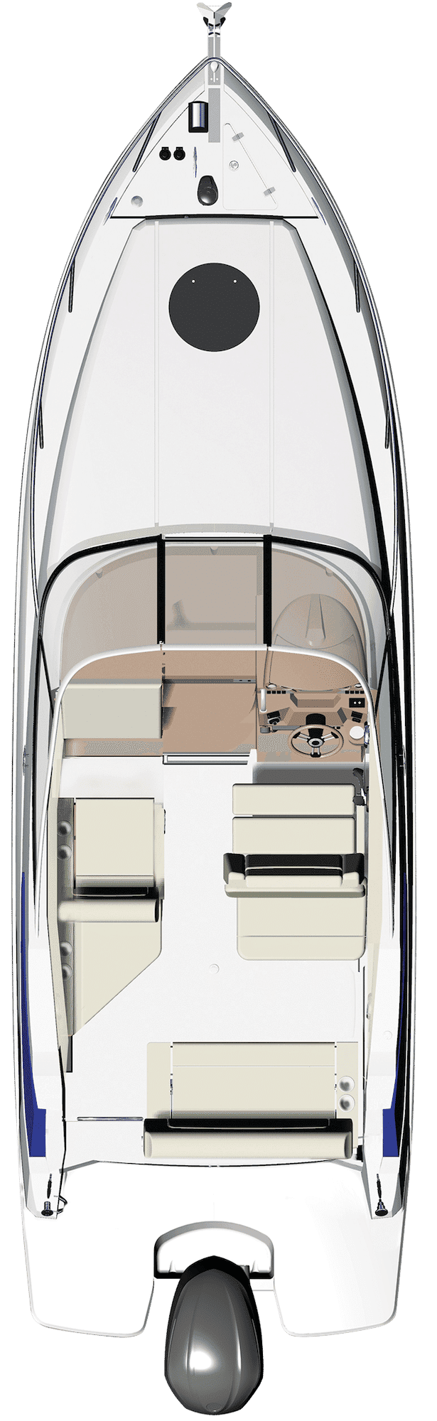 Układ kokpitu Regal 26 XO.