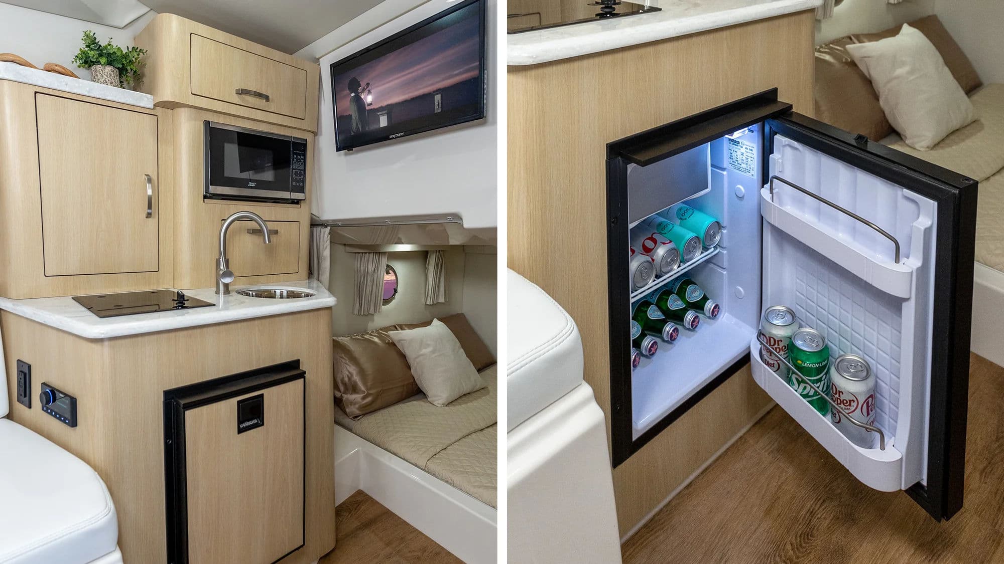 Kambuz w kabinie Regal 28 Express.