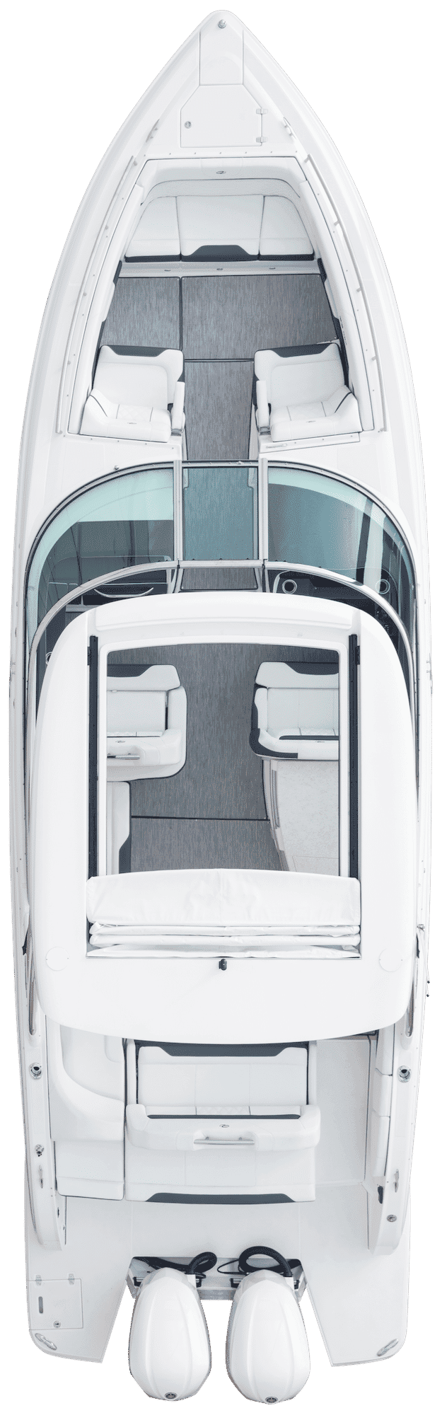 Rzut z góry układu kokpitu modelu Regal 33 OBX.