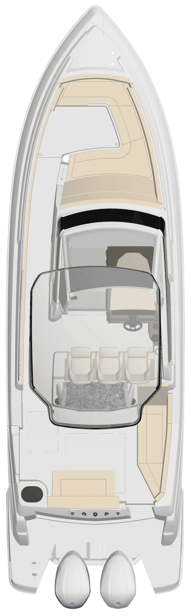 Układ kokpitu modelu Regal 33 SAV.