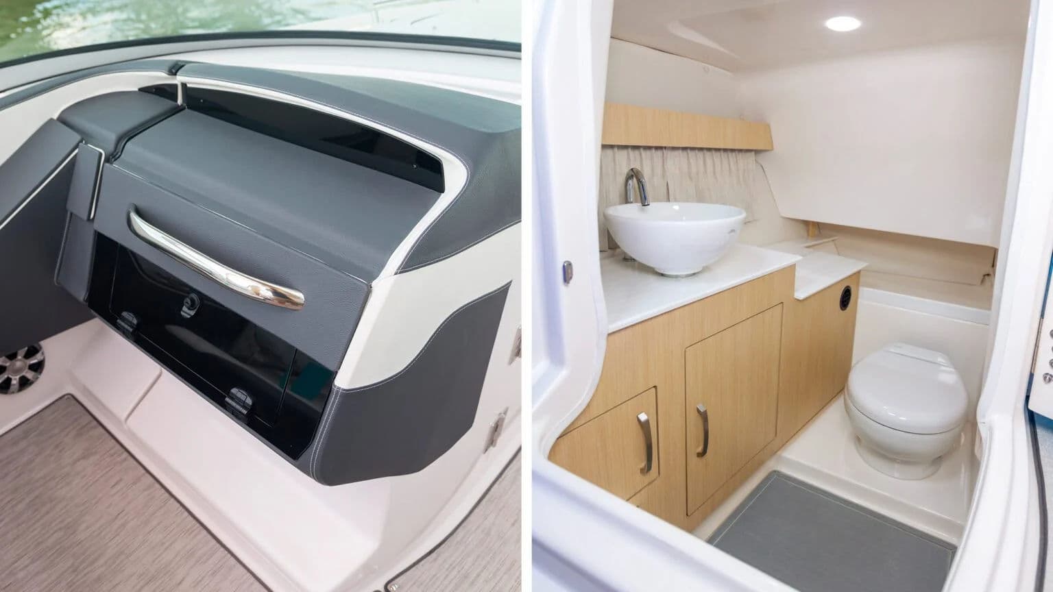 Łazienka pod pokładem Regal 3300.