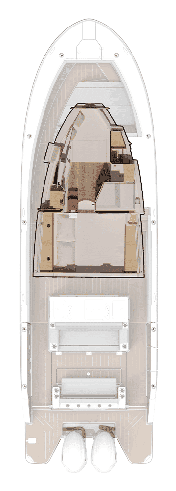 Układ kabiny Regal 34 SAV.