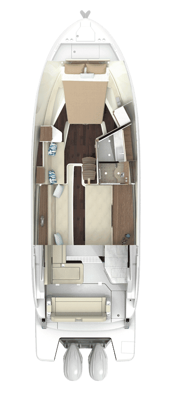 Rzut kabiny Regal 36 XO.