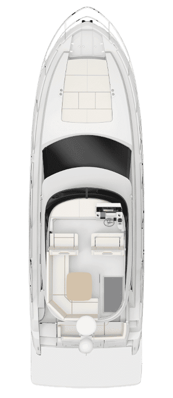 Układ flybridge modelu Regal 38 FLY.