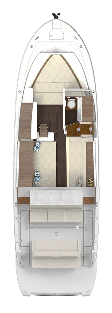 Układ kabiny modelu Regal 38 SURF.