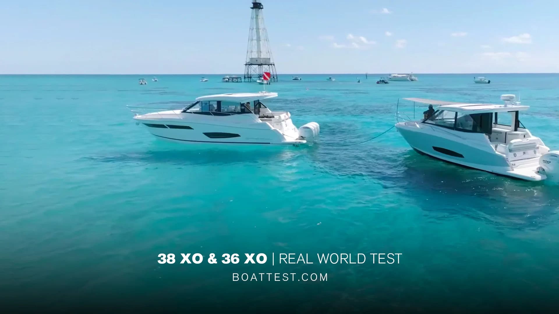 Miniatura filmu BoatTest.com prezentującego modele Regal 36 XO i 38 XO.