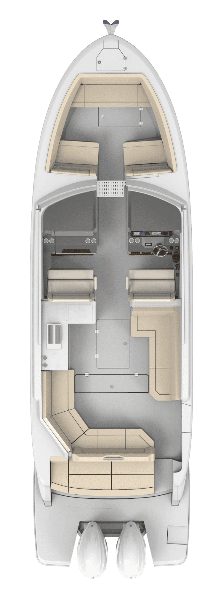 Plan układu pokładu modelu Regal LX36.