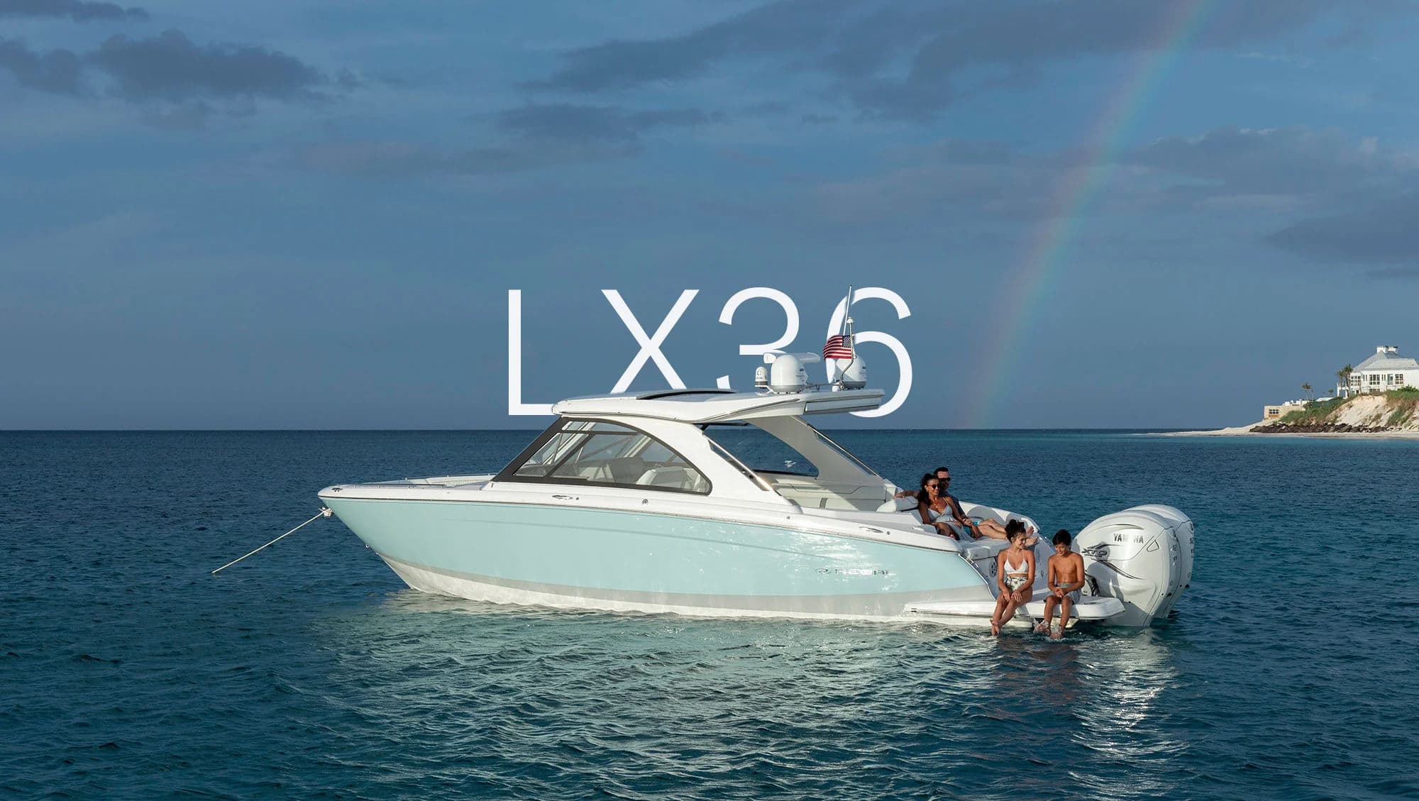 Model LX36 z serii Outboard Bowrider