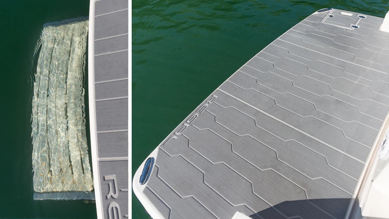 Niska platforma kąpielowa w modelu Regal 33 Express.