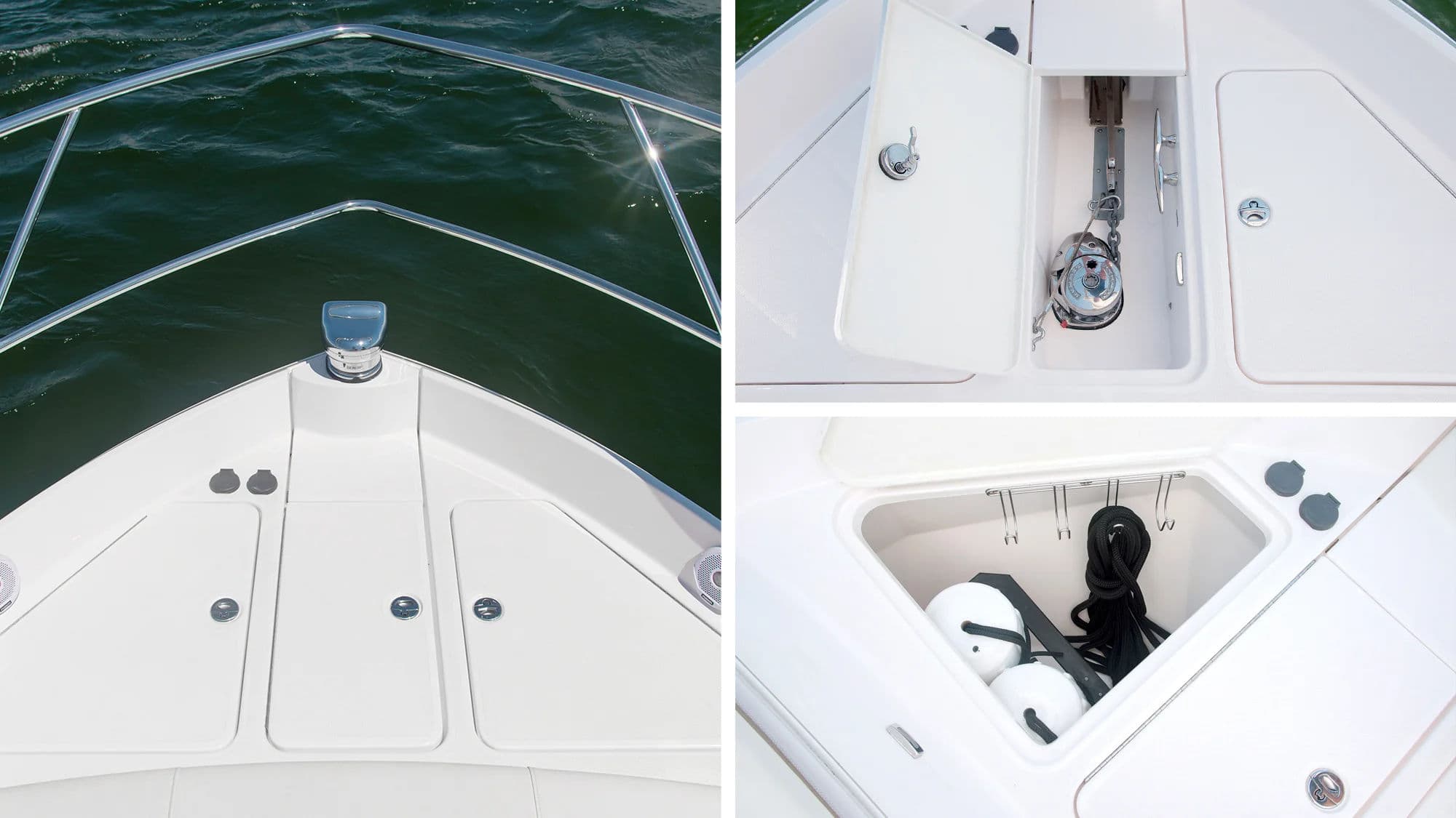 Płaska strefa robocza na dziobie 42 Grande Coupe.