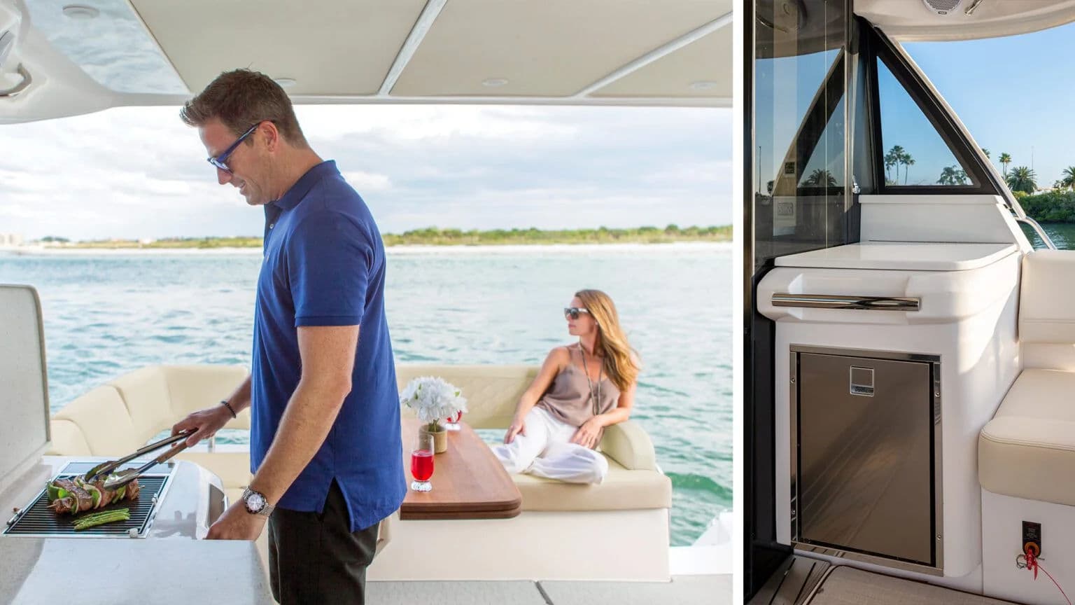 Stacja grillowa i centrum napojów w kokpicie 42 FXO.